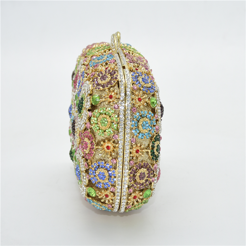 New Design Diamonds Beaded Flower Handbags Girls Elegant Wedding Purses Ladies Luxury Celebrity Party Bag Clutch Wedding Bridal