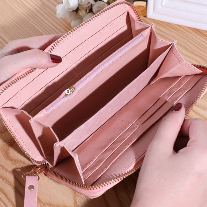 Wallet Women Long Zipper Large Capacity Phone Bag Versatile Handheld Bag Card Bag Fashion Coin Purse Women Long Clutch Wallets