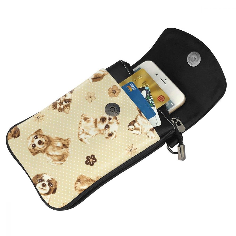 Luxury Handbag Puppy Print Simple Square Bag Quality Phone Pouch Leather Women's Designer Handbag Small Shoulder Messenger Bags
