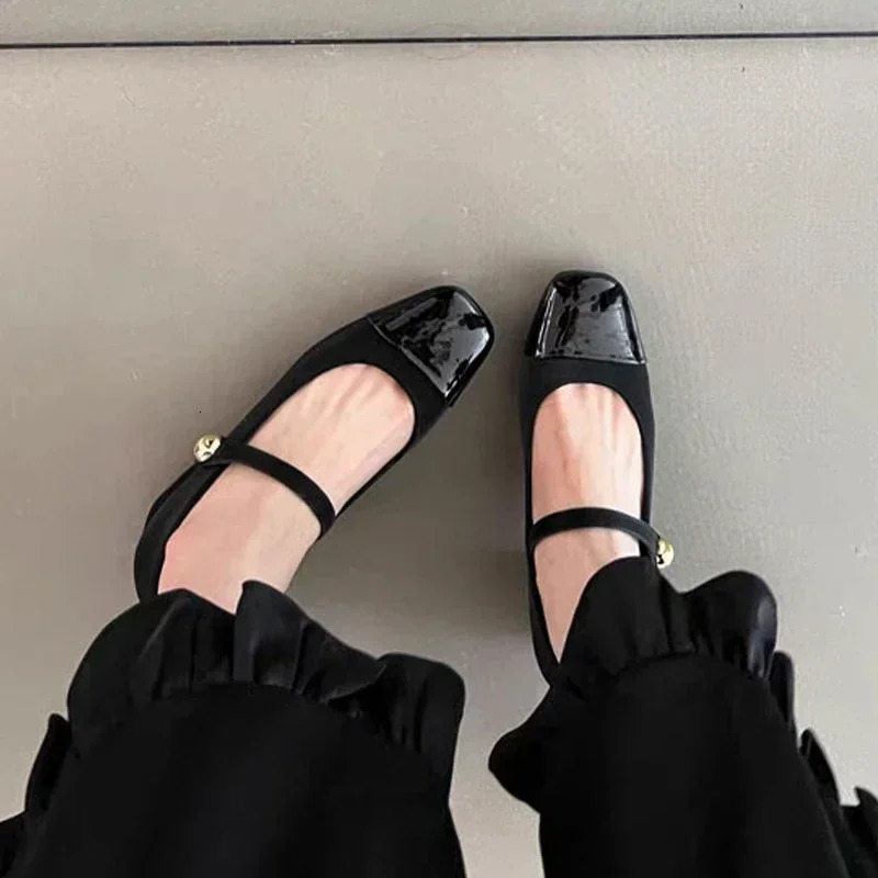 Square Toe Marie Janes High Heels Summer Womens Shallow Shoes er Dress Shoes Elegant Pump Women 241106