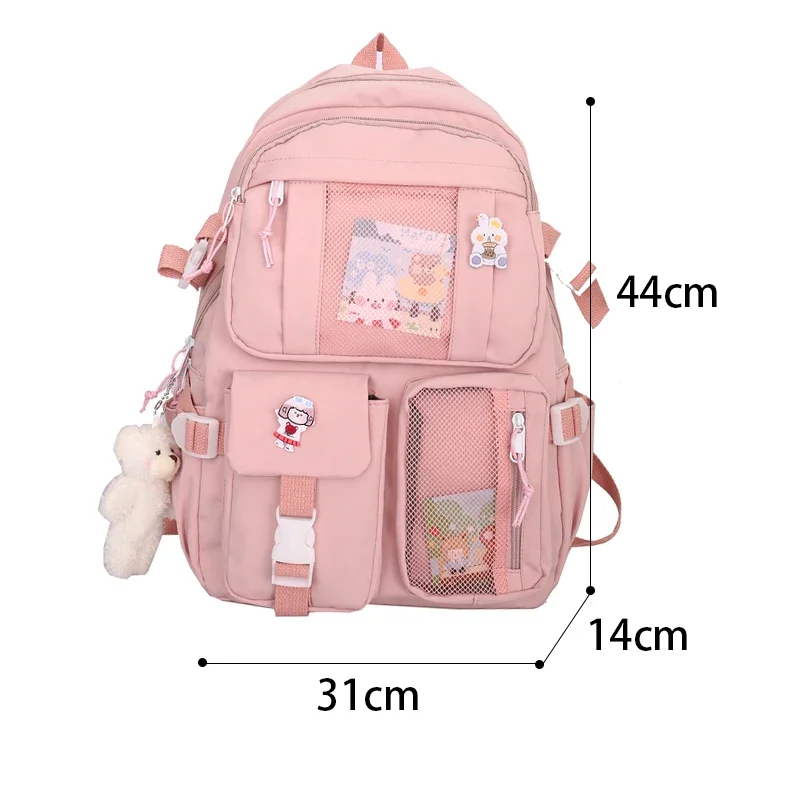 Female Student Backpacks for Women Black School Bags Cute Girls Waterproof Rucksack High Quality Oxford Bookbags Casual Backpack