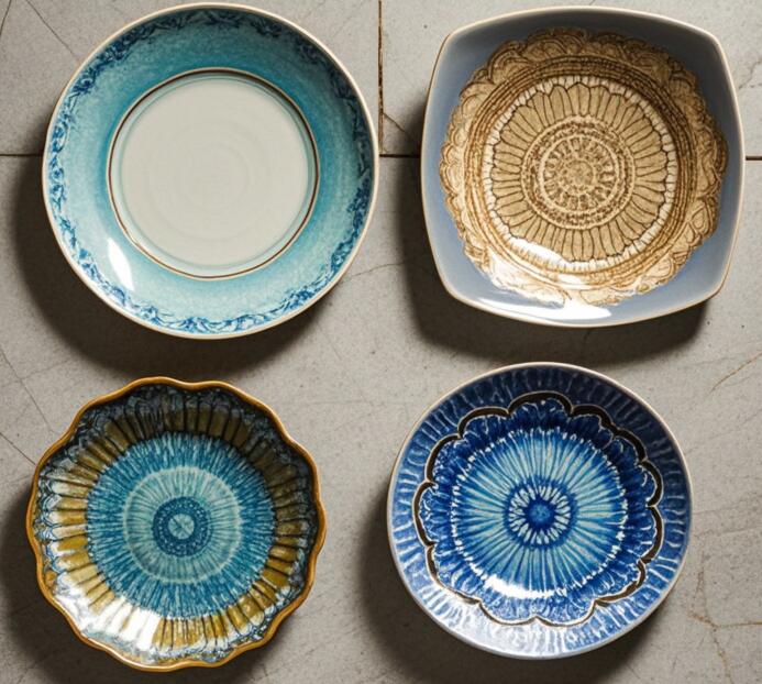 Personalized China Western Tableware Decoration Ceramic Dinnerware colorful Set Chinese Color Dishes Plates Cups Kit Gift Restaurant Furniture
