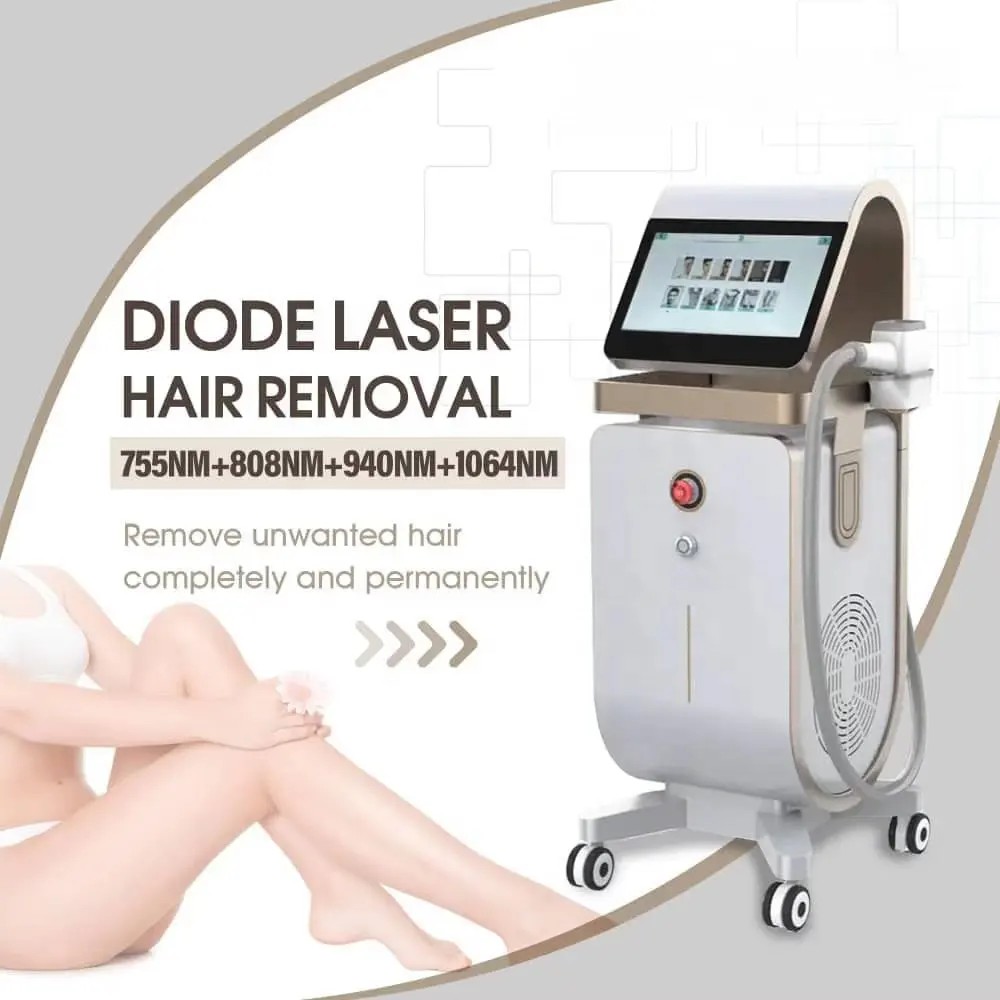 Diode Laser Hair Removal Machine 2024 Face Diode Skin Rejuvenation 2 in 1 Triple or Four Wavelength