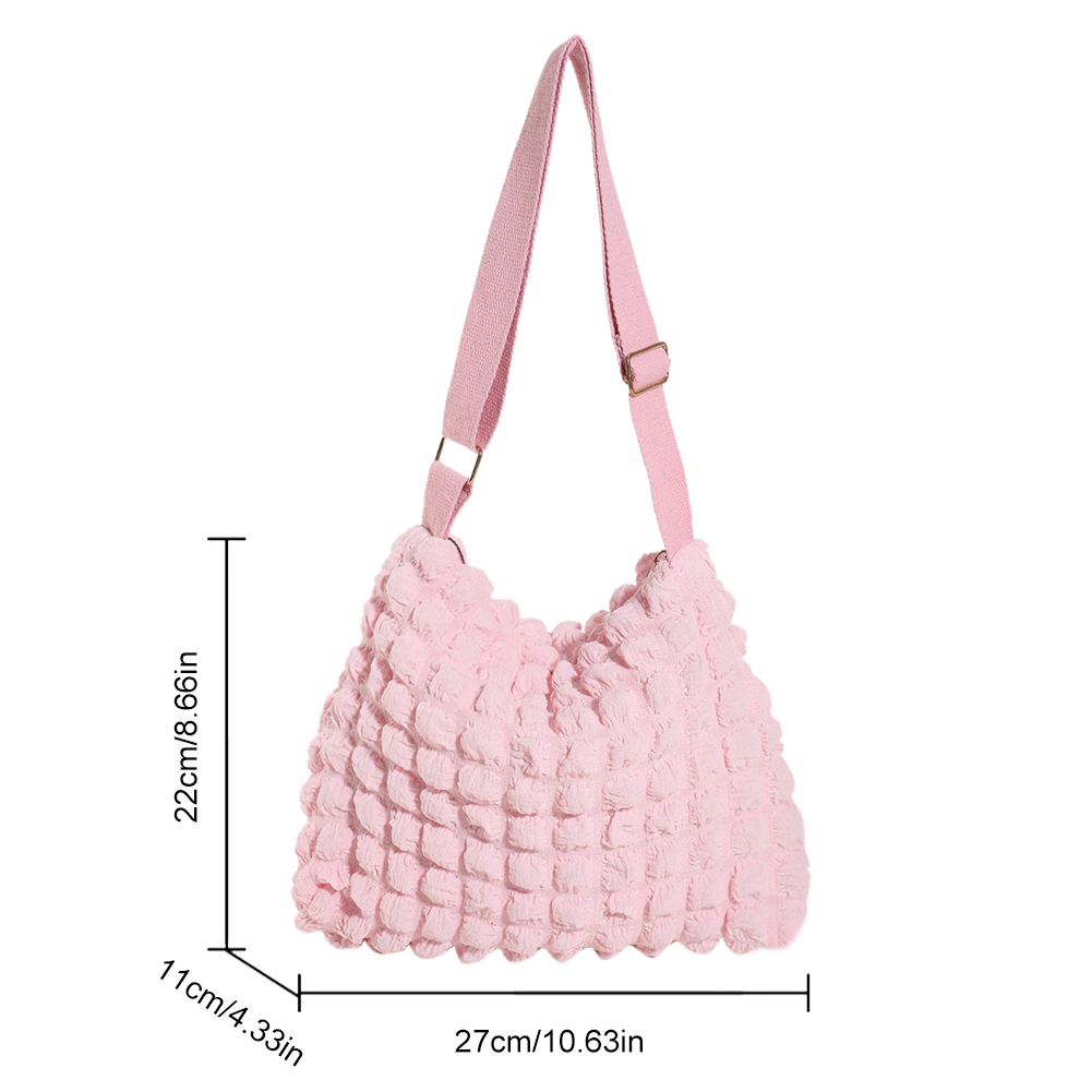 Women Padding Shoulder Bag Large Capacity Quilted Crossbody Bag Trendy Adjustable Strap Girl Sling Bag