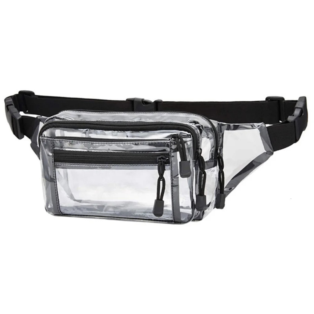 Womens Transparent PVC Chest Bag Waterproof Strap Bag Womens Toilet Messenger Bag 241106