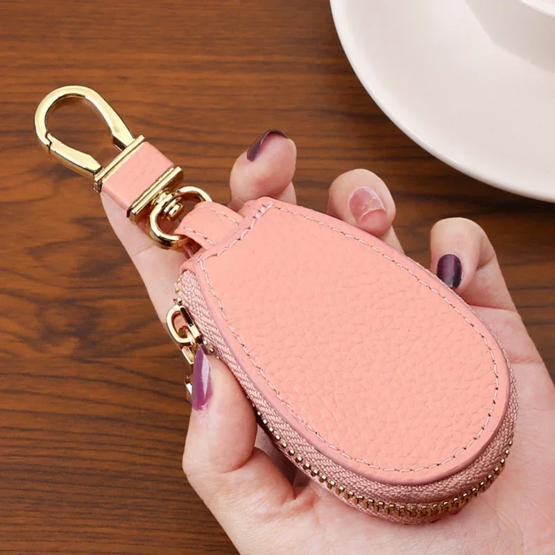 Mini Portable Women Couples Zipper Door Keys Storage Multi-function Simple Solid Protection Classic Unisex