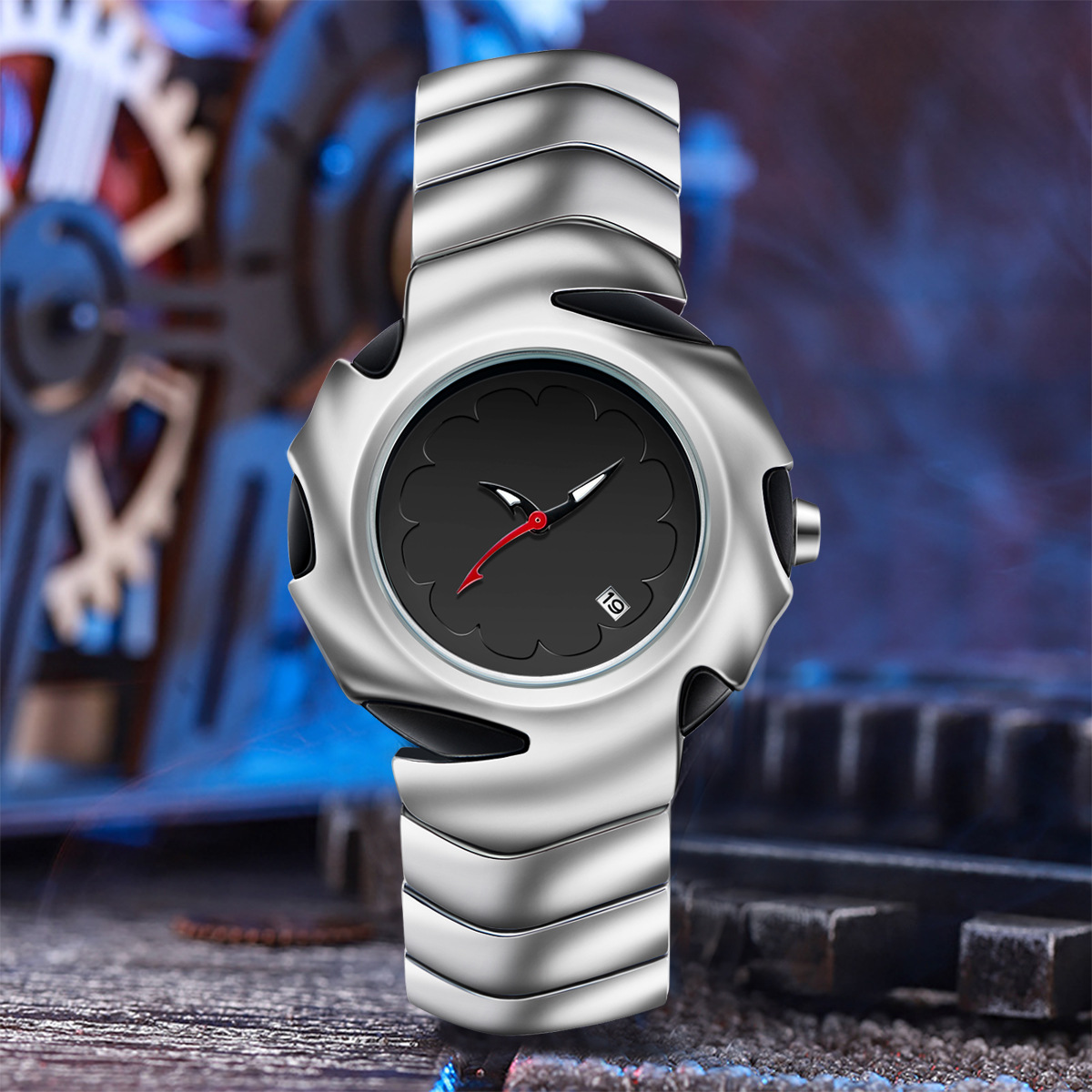 Blade Watch Mens Watch Waterproof Sports Watch Quartz Movement Titanium Case Tempered Glass Mirror SIZE 15x14MM Warranty 1 Year 014