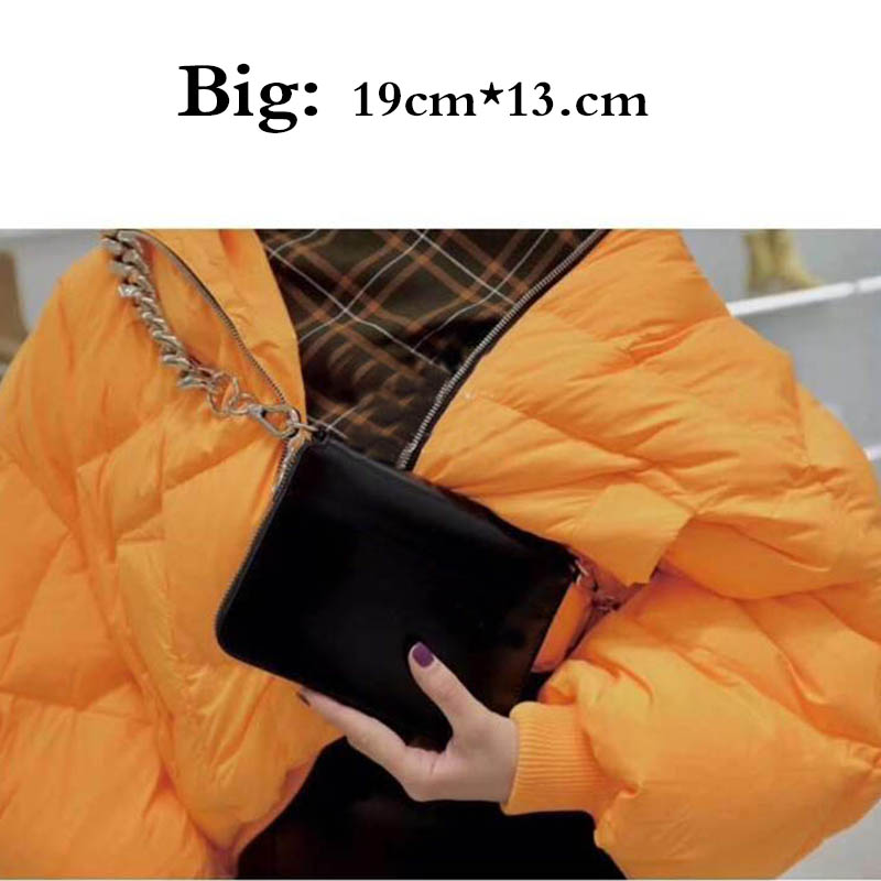 Black Wallet Women Thick Chain Strap Shoulder Bags Mini Lipstick Pocket Fashion Crossbody Messenger Bags Women Handbag And Purse