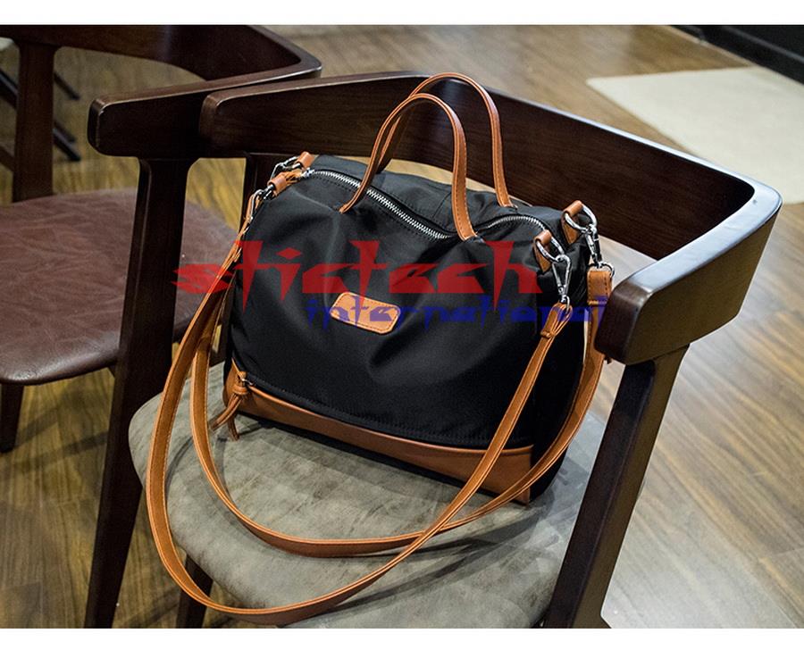 by dhl or ems 20pcs New style oxford Top-Handle Bags Fashion Motorcycle Bag Large Women Messenger Bag Simple Shoulder Bag