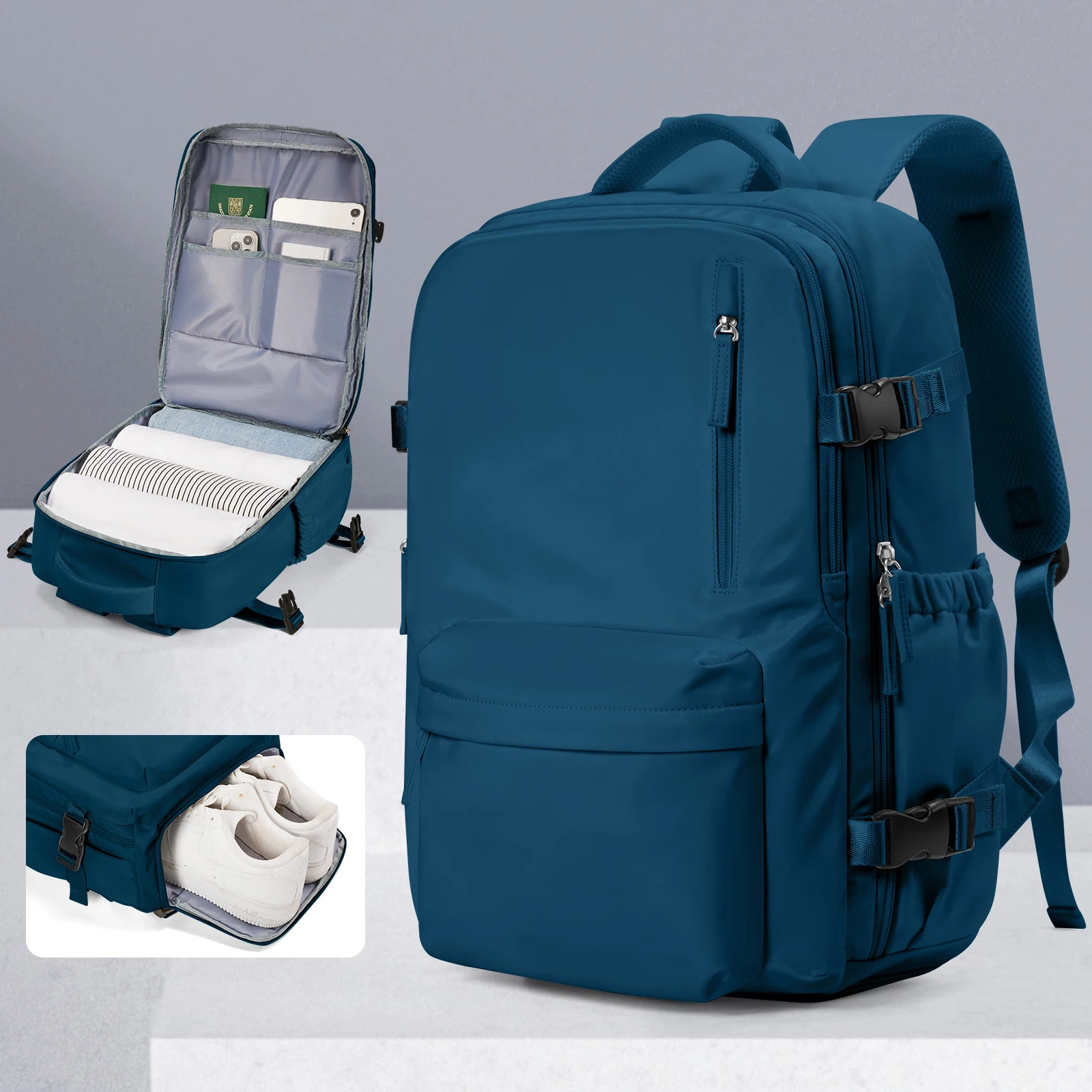 Womens aviation travel backpack personal belongings bag aviation cabin bag waterproof laptop backpack college leisure school backpack 241106