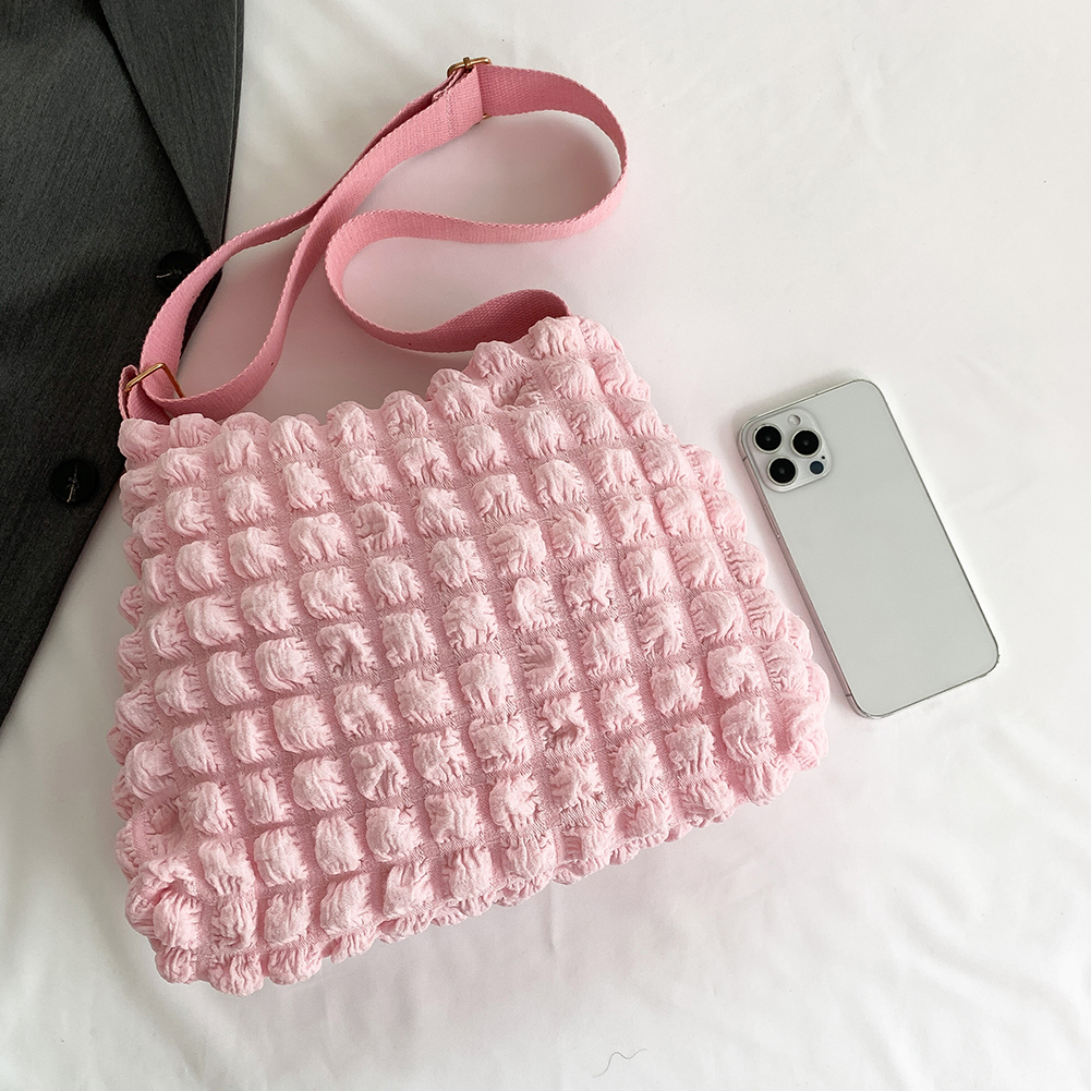 Women Padding Shoulder Bag Large Capacity Quilted Crossbody Bag Trendy Adjustable Strap Girl Sling Bag
