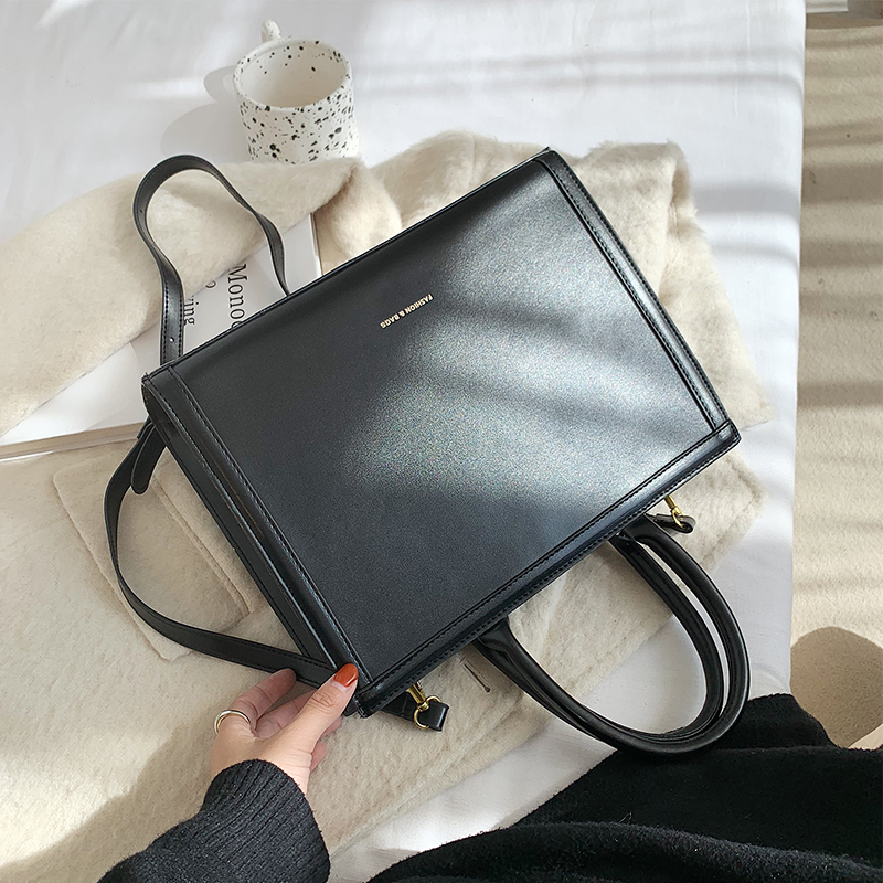 Fashion New Style Solid Color Large Tote bag PU Leather Women's Designer Handbag Female High Capacity Messenger Shoulder Bag
