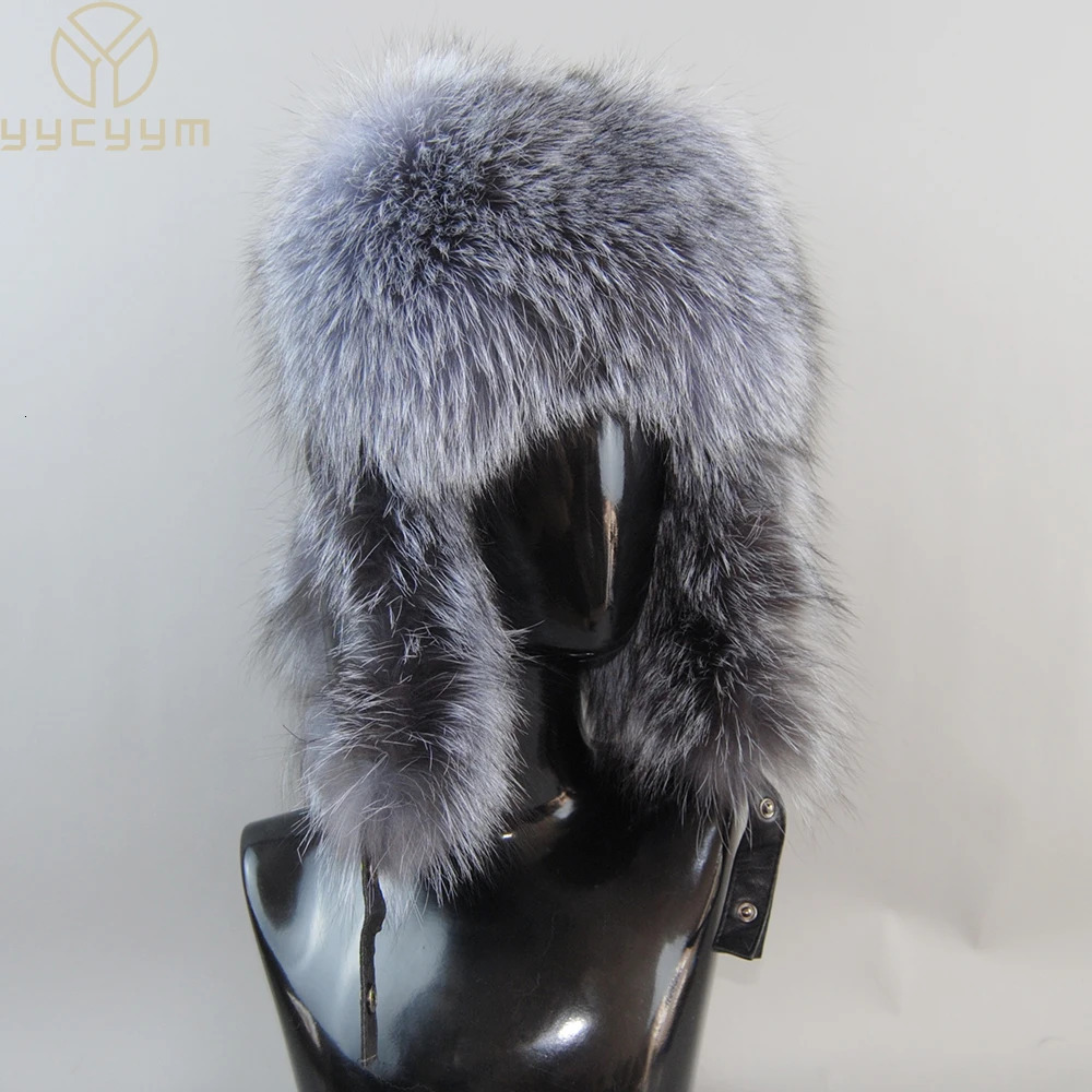 unisex outdoor windproof winter natural real fox fur bomber hat womens raccoon fur hat real sheepskin fur hat 241106