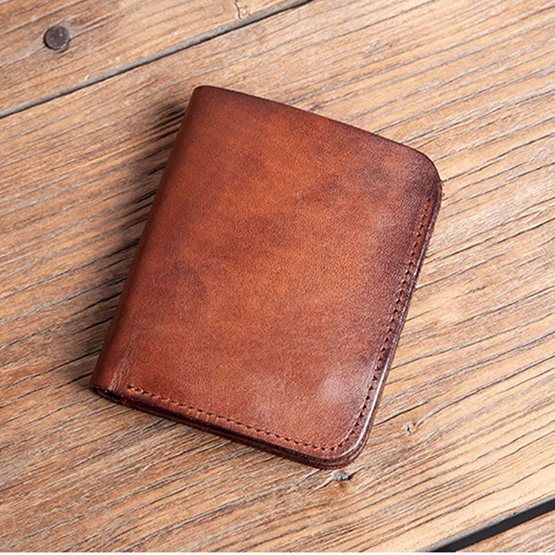 Handmade Pure Leather Wallet for Men Wallet Full-Grain Leather