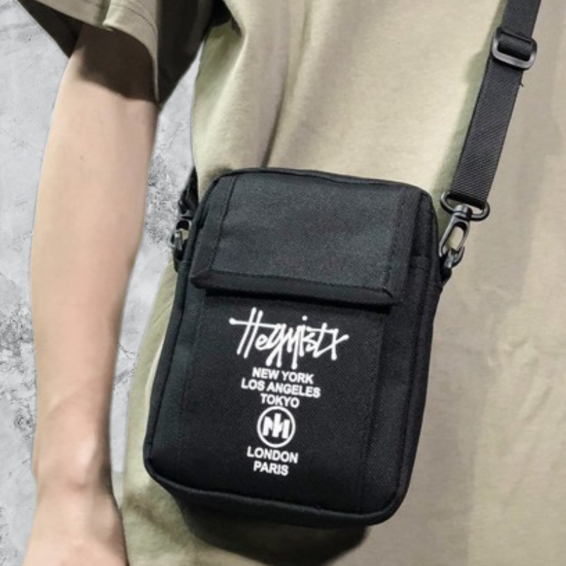 2023 Summer Fashion Brand Mobile Bag Men's Street Hip Hop Men's Shoulder Bag Korean Versatile Crossbody Bag Women's Mobile Bag