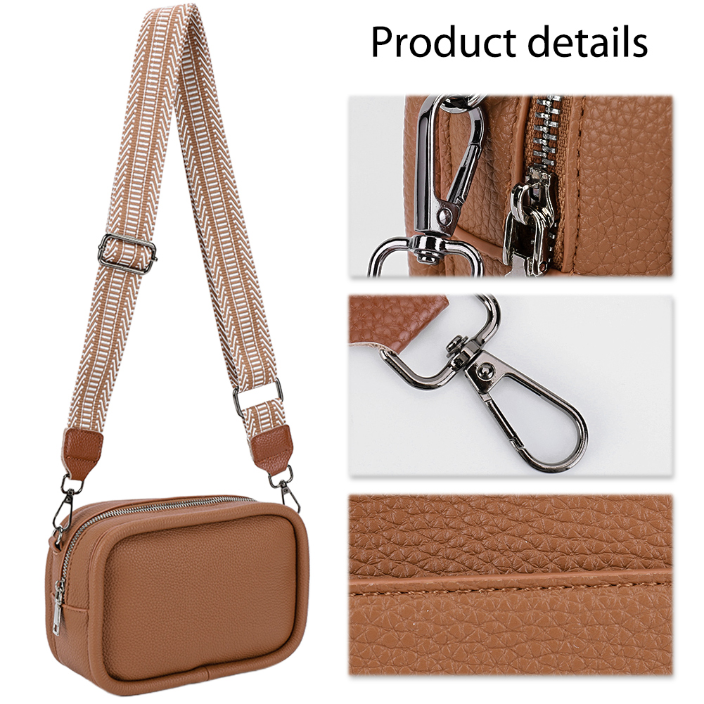 Women Retro Shoulder Bag with Wide Strap Versatile Hobo Bags Large Capacity Simple Shoulder Purse Daily Purse for Female