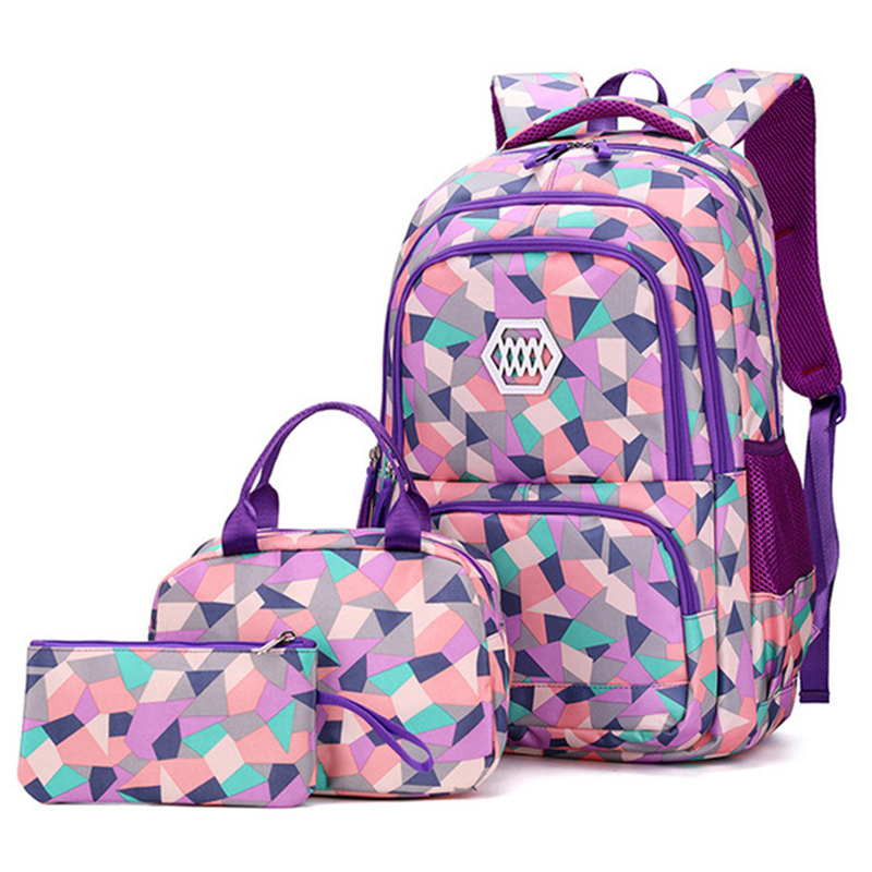 3set School Bags For Teenagers Girls Boys Backpacks High Quality Large Capacity Printing School Backpack Waterproof Rucksack Kid