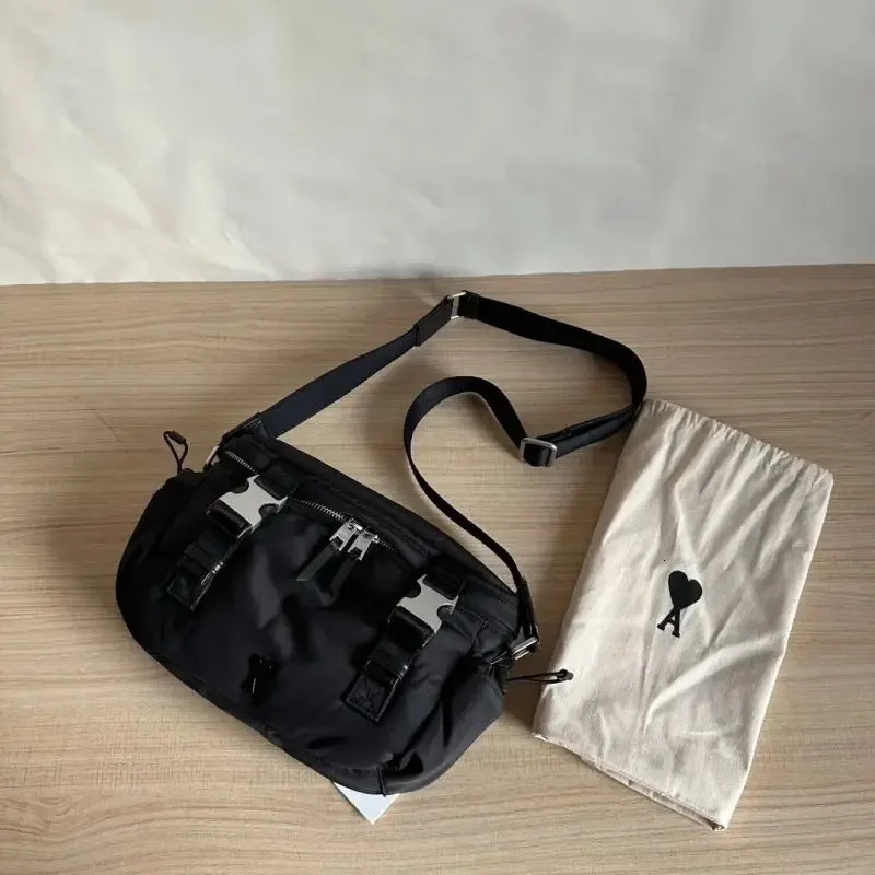 French Fashion ner Style Womens Messenger Bag y Heart Pattern Unisex Waterproof Nylon Crossbody 241106
