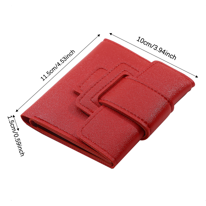 Mini Square Buckle Coin Purse Holder Multiple Card Slots Fashion Women PU Leather Wallet Bags For Ladies Money Clip Y260206
