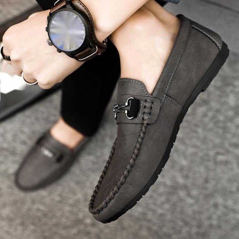 CMM High End Mens Shoes Mens Shoes Fashion Leather Surface Formal Leather Shoes Mens Loafers Bean Shoes Korean Version Casual