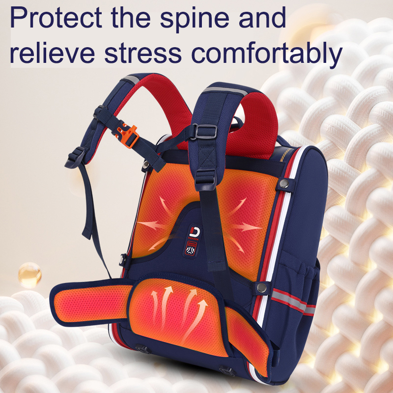 A stylish and large capacity children Kids student backpack that protects the spine for stress relief and comfort