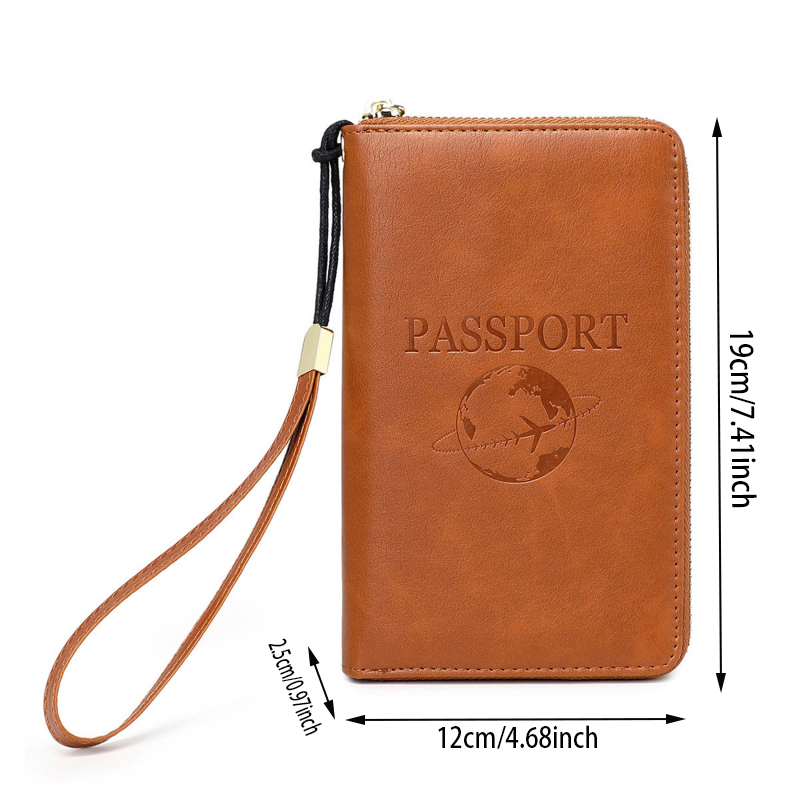 Fashionable and Portable Travel Passport CasePULeather Multi functional Credit Card Passport Bag Neutral Travel Accessories