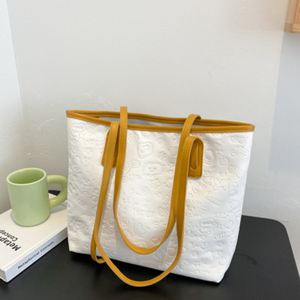 Ladies Large-capacity Shoulder Bag 2021 New Japanese And Korean Simple Soft Leather Handbag Student Class Leisure Tote Bag
