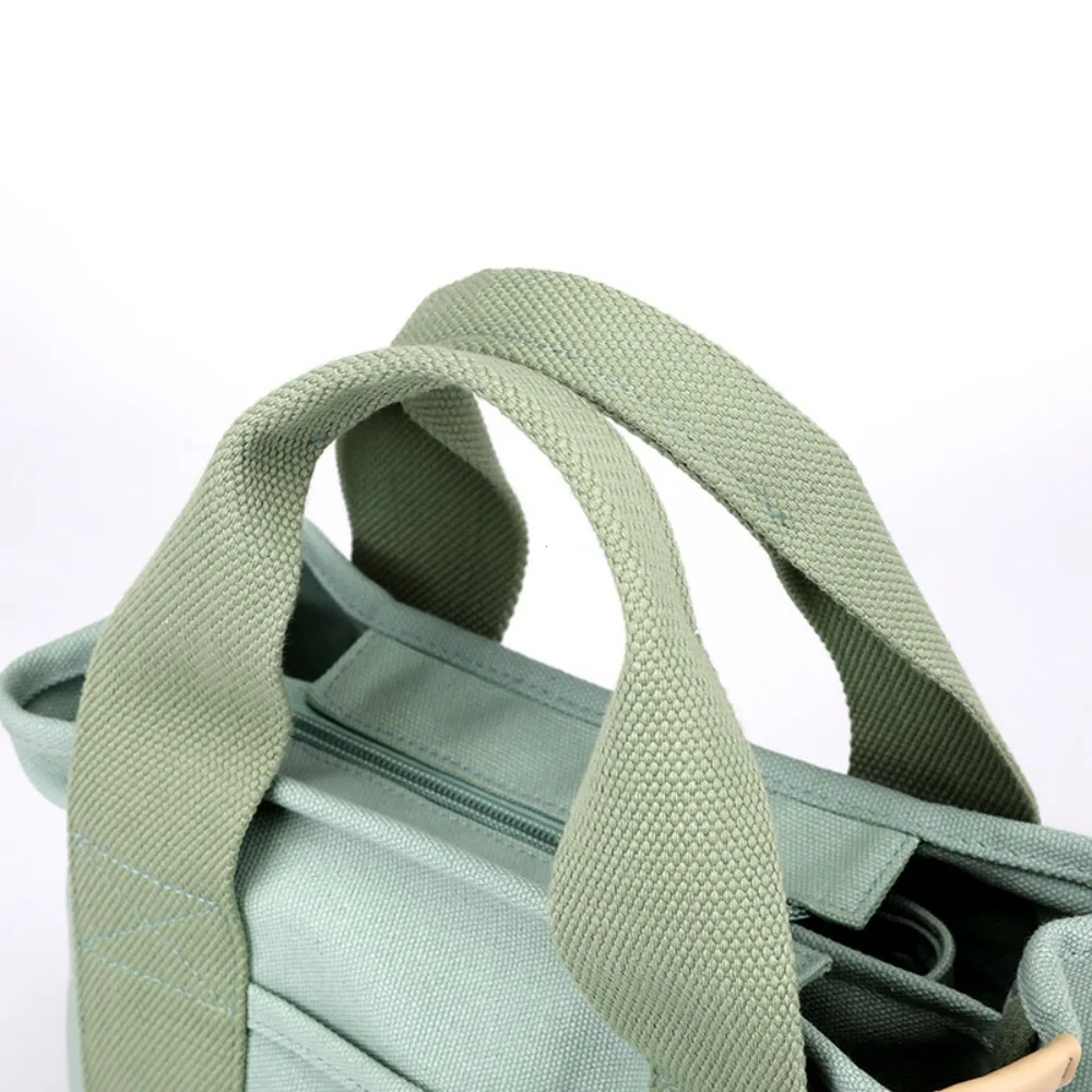 Women Small Bag with Zipper Fashion Lady Single Shoulder Portable Thickened Canvas Mobile Phone Bucket Tote Bag Bolsa Feminina
