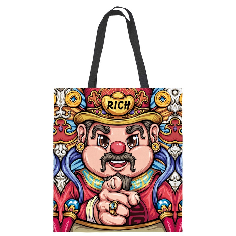 New Creative National Tide Art Chinese National Wind Tote Bag Canvas Bag Printing Tote Bag Shopping Bag