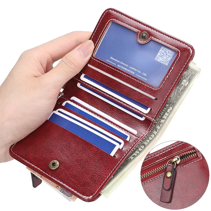 2023 New Mini Women Wallets Free Name Engraving Fashion Small Wallets Zipper PU Leather Quality Female Purse Card Holder Wallet