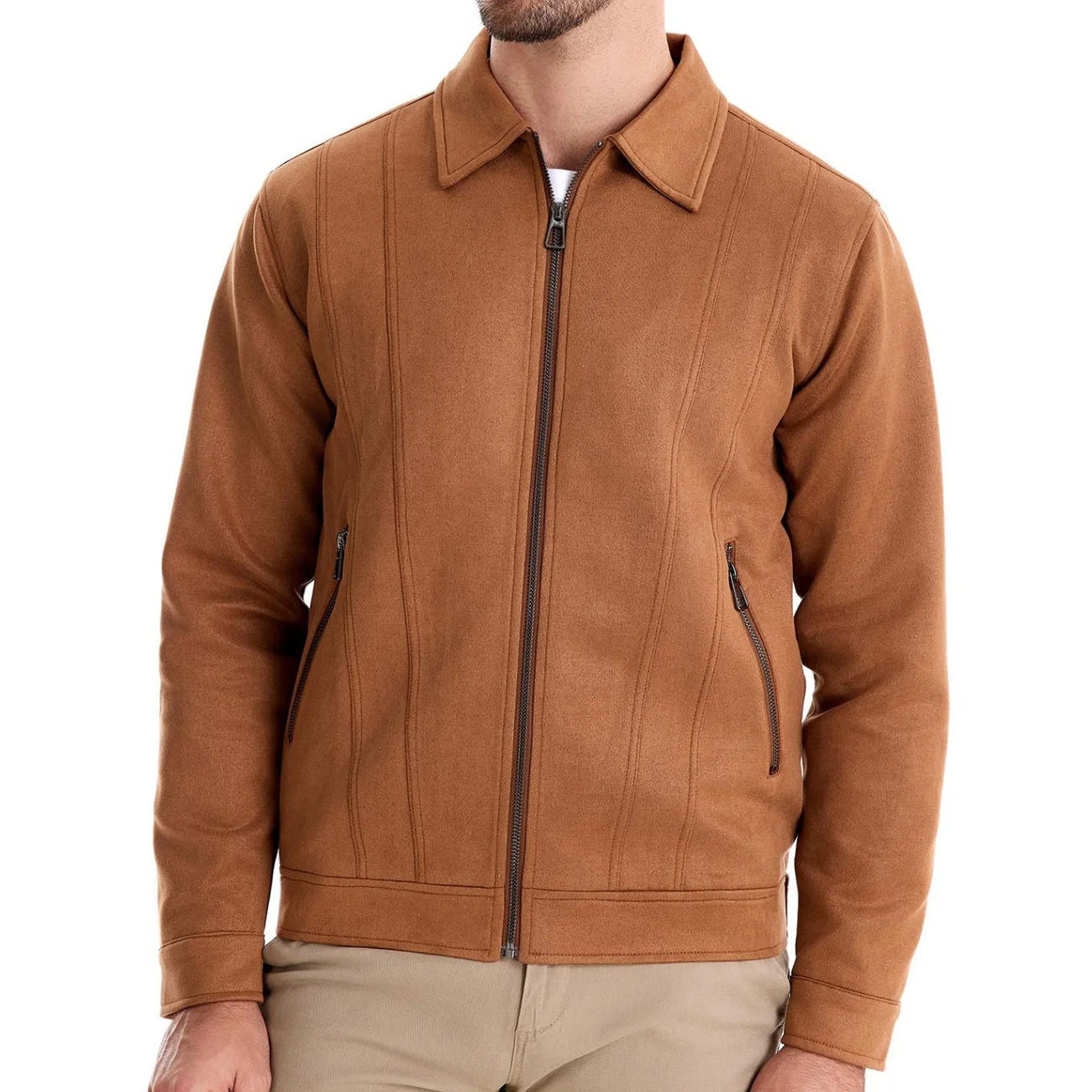 Fall-Winter 2024 lapel jacket Trend Mens jacket Outdoor mens suede coat 241107