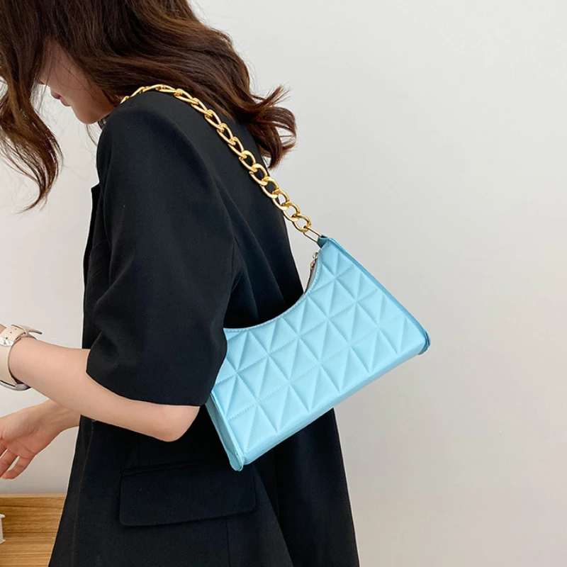 Women's Advanced Diamond Bag 2022 New Trend All-match Shoulder Bag Niche Chain Handbag Female Fashion Texture Shopping Bag