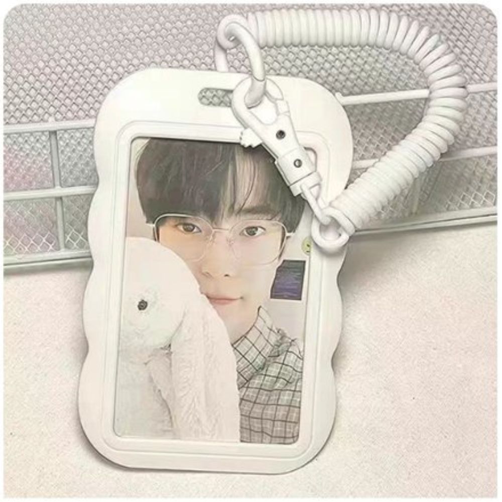 Men And Women ID Card Holder Children Bus Card Cover Students Meal Card Holders With Keyring Cute Photo Protector Badge Bag