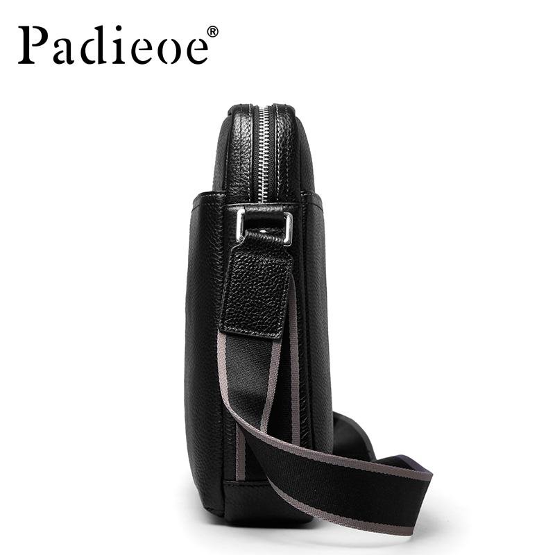 Padieoe High Quality Genuine Leather Handbags Man Fashion Designer Crossbody Bags Casual Cowhide Leather Messenger Bags for Man
