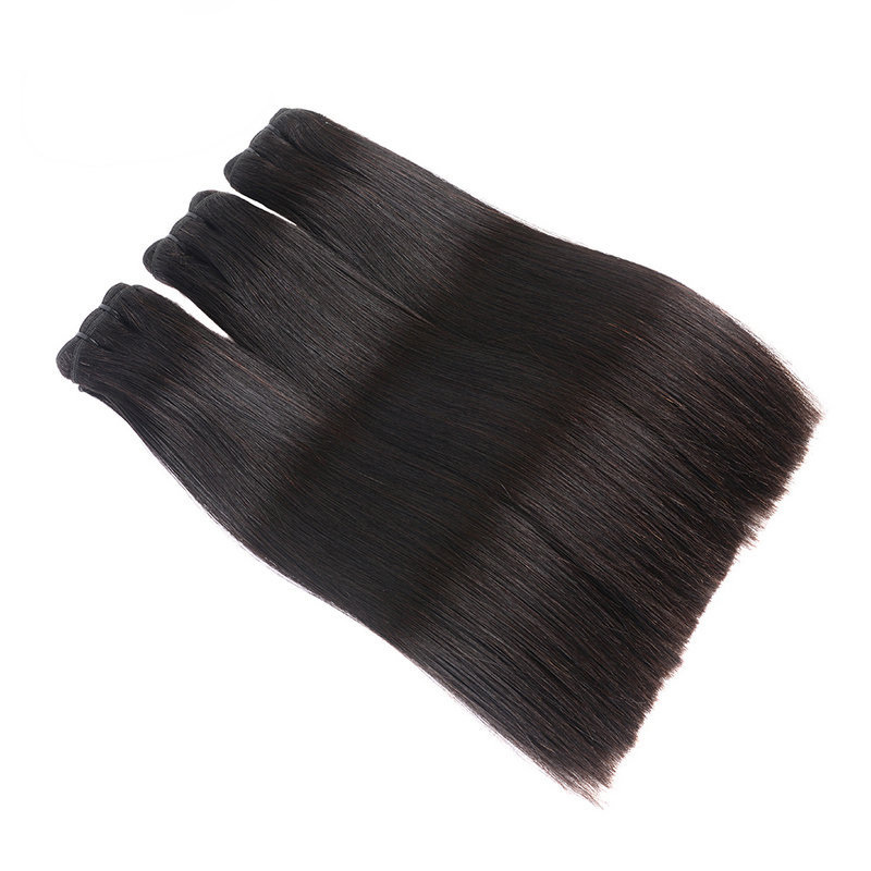 Brazilian Peruvian 100% Human Hair Double Drawn 3 Bundles Silky Straight 10-28inch Natural Color Remy Hair Extensions