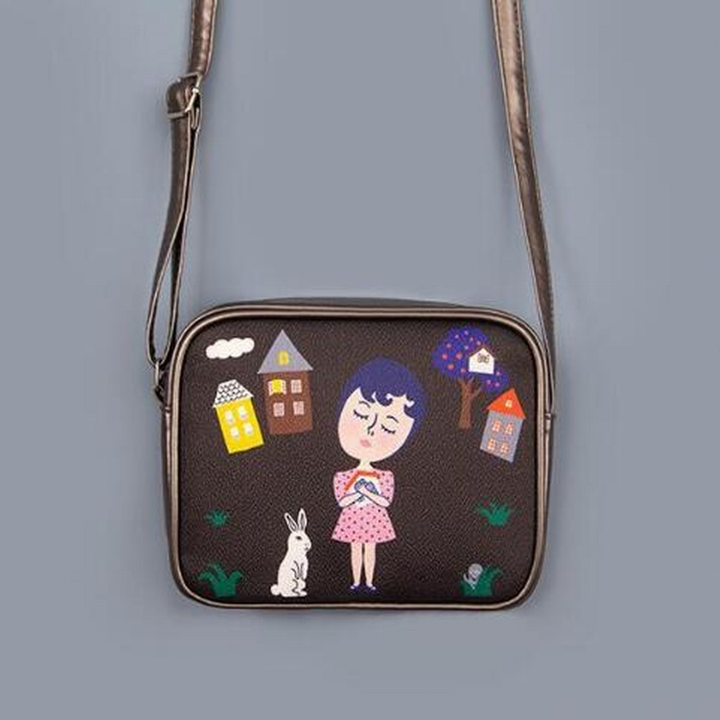 pink handbags Bags Flap Shape Solid Handbags Single Fresh Girl Small Messager Bags PU School Girl Bags
