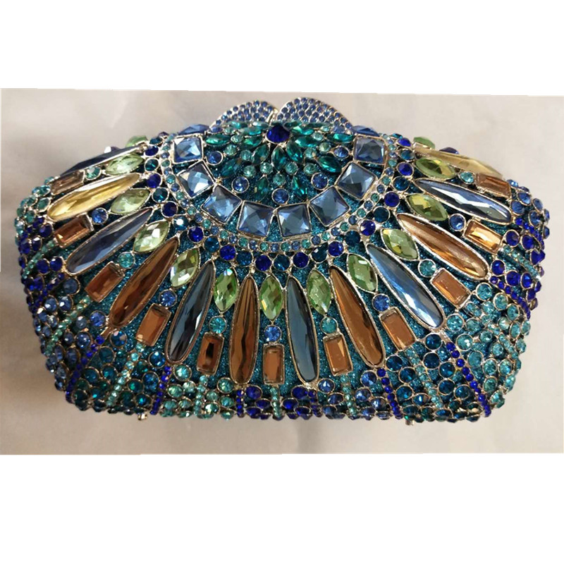 New Women Crystal Prom Clutch Purse Female Prom Purse Bridal Shoulder Bag Womens Handbags Rhinestone Evening Bags High Quality