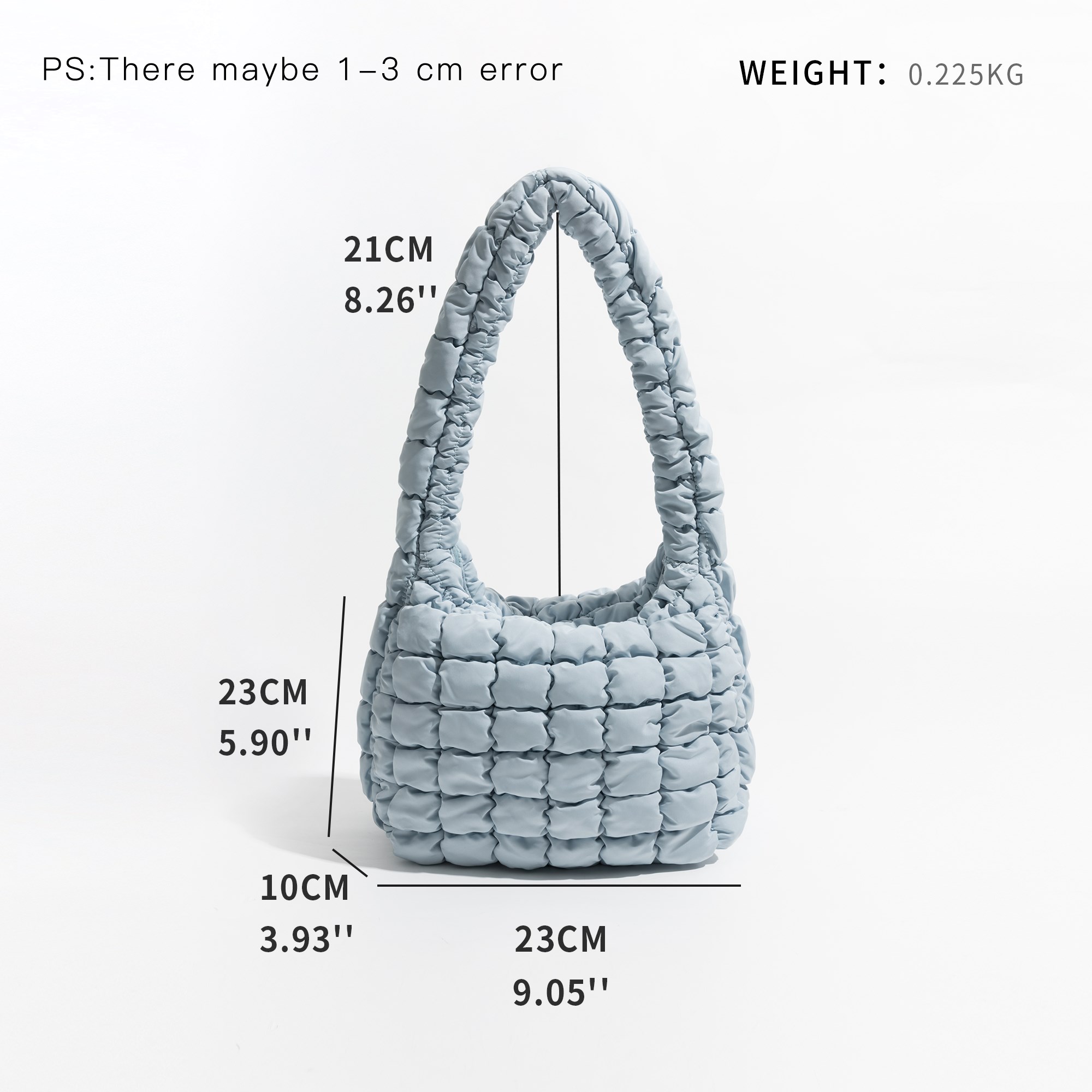 KOKOPEAS Puffer Hobo Purse for Women 2023 Brand Quilted Design Shoulder Tote Bag Soild Simple Down Padding Daily Handbag 