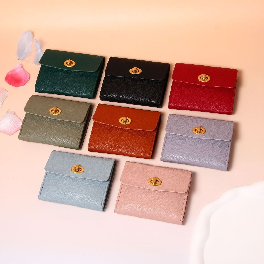 New Women PU Leather Coin Purses Female Wallets Lady Small Coin Pocket Short Card Holder Mini Money Bag Portable Clutch