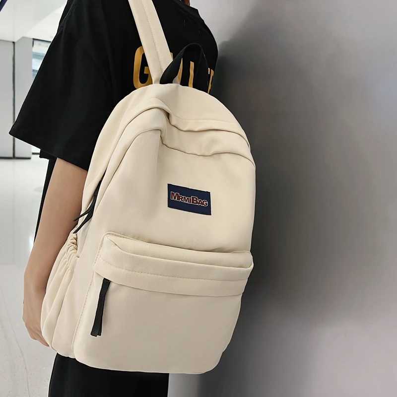 Nylon Backpack for Women Student Laptop Cute School Bag Trendy Female College Backpack Lady Travel Book Bags Fashi 241107