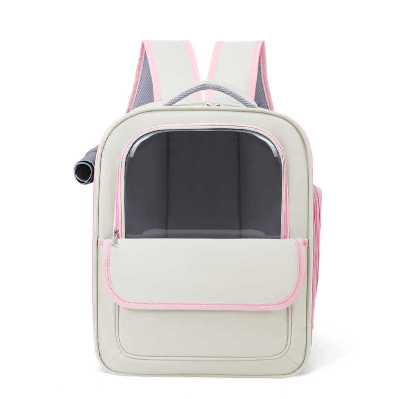 Cat bag large capacity breathable travel pet backpack portable side opening large space pet bag 241115