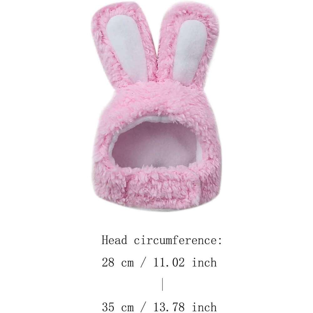 Easter Cute Costume Bunny Rabbit Hat with Ears for Cats & Small Dogs Party Pet Accessory Headwear 1PC (Blue, One Size)