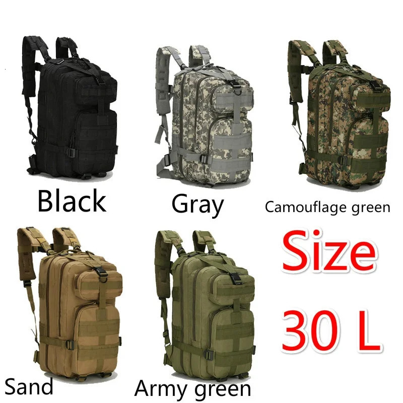 30L/50L 1000D Nylon Waterproof Backpack Outdoor Rucksacks Tactical Sports Camping Hiking Fishing Hunting Bag 241106