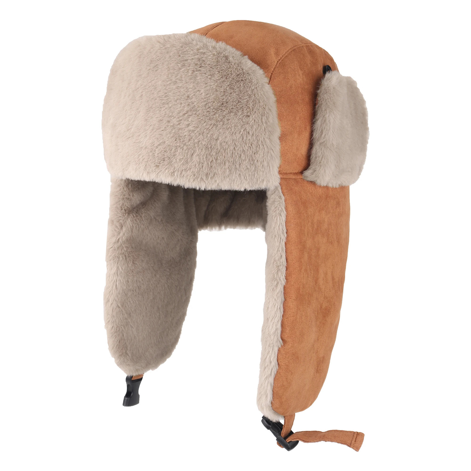 Connectyle Mens Cavalry Trap Hat Warm Winter Russian Hat Hunting Hat with Earrings Unisex Ushanka Hunting Ski Hat 241106