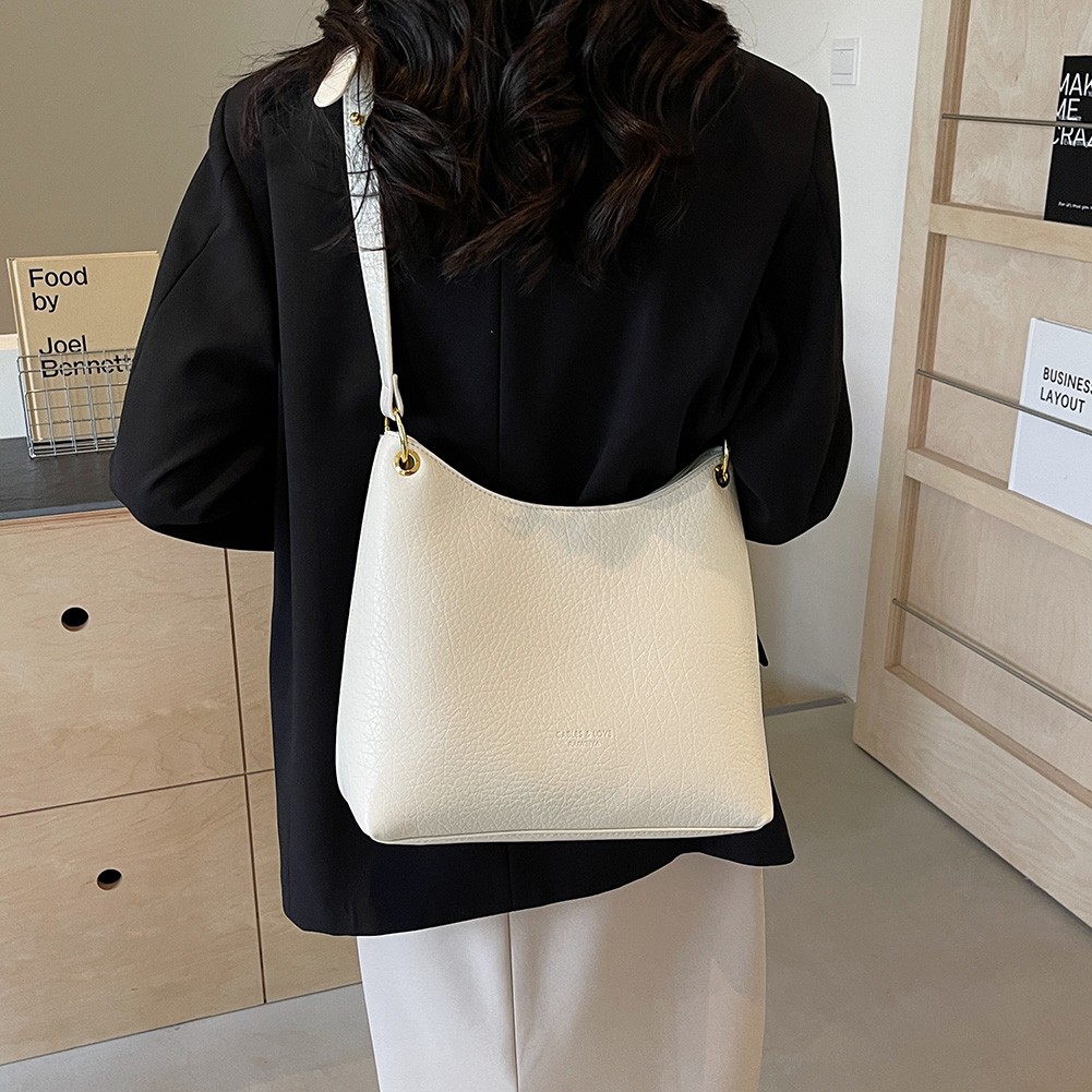 Women Chic Hobo Bag Large Capacity PU Leather Simple Shoulder Bags Solid Color Elegant Crossbody Bag for Outdoor Travel bolsos