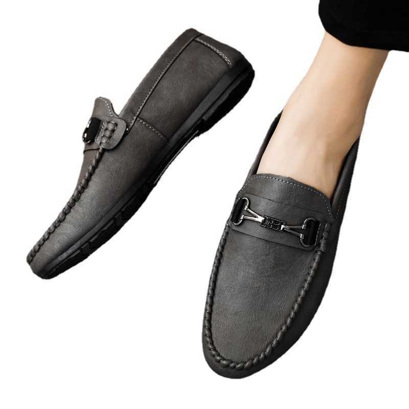 CMM High End Mens Shoes Mens Shoes Fashion Leather Surface Formal Leather Shoes Mens Loafers Bean Shoes Korean Version Casual
