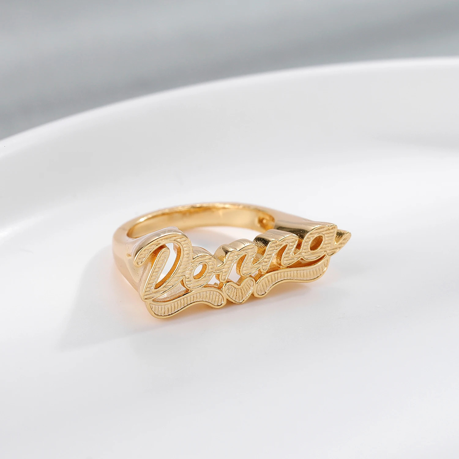 customized name ring personalized hip-hop 3D ring fashionable punk alphanumeric ring 241106