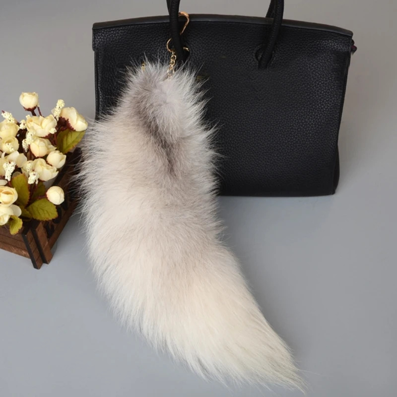 Animal Tail Keychain Fur Pendant Keychain Bag Charm Keyholder Keyring Used for Backpack Car Decoration 2024 Women 241107