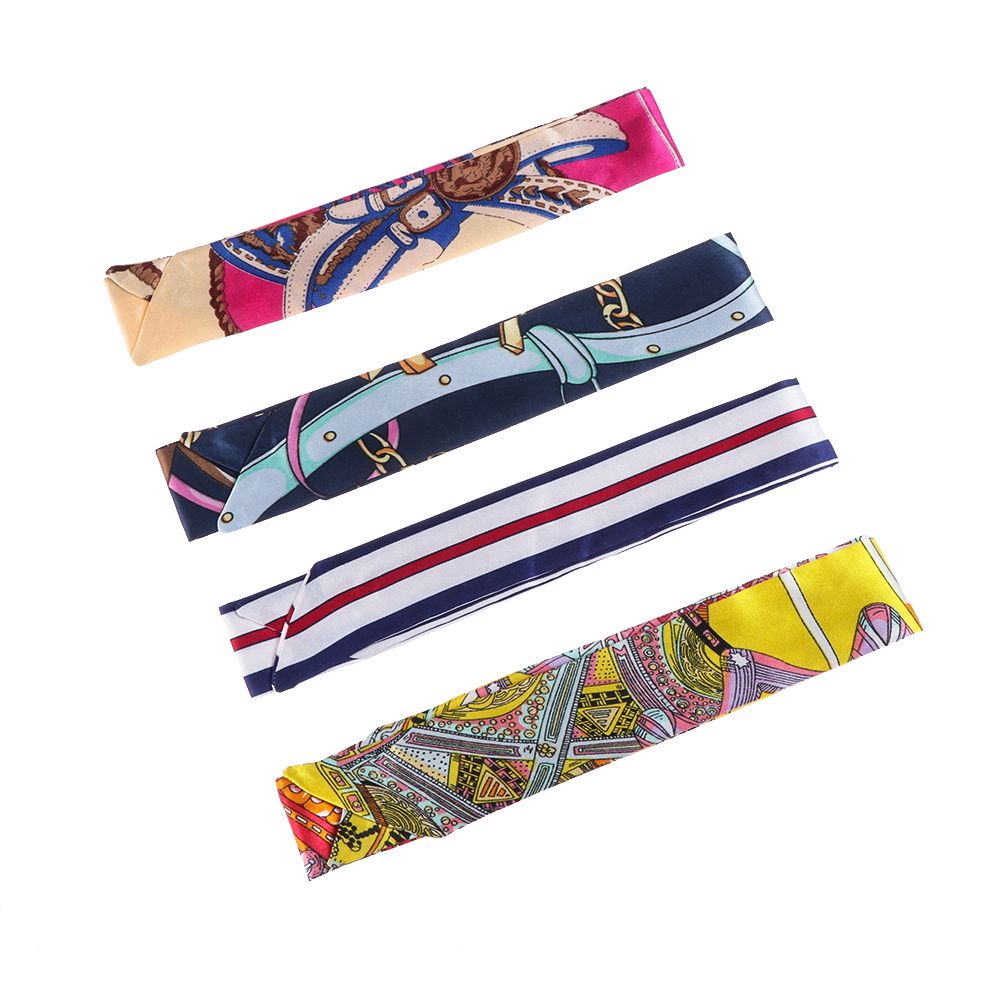 40Color Small Silk Scarf Women Girls Fashion Handbag Handle Ribbon Neck Scarf Decor Ribbon Scarf Wrist/Waistband Decor Accessory