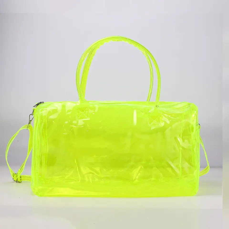 Transparent Jelly Bag Swimming Outdoor Sports Beach Waterproof Leisure Large Capacity Messenger Bag 241106